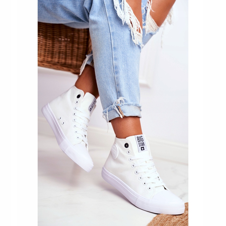 Sneakers Alte da Donna Big Star Bianche FF274A171 bianca 2
