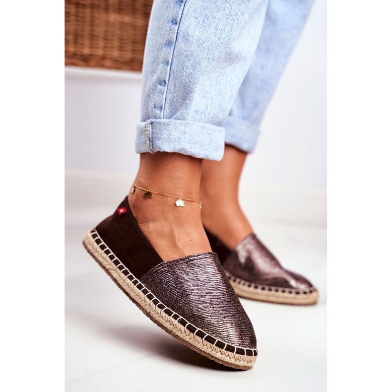 Espadrillas da donna Suola intrecciata Marrone Big Star DD274A146 1