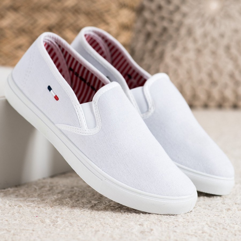 SHELOVET Sneakers in tessuto bianco bianca 1