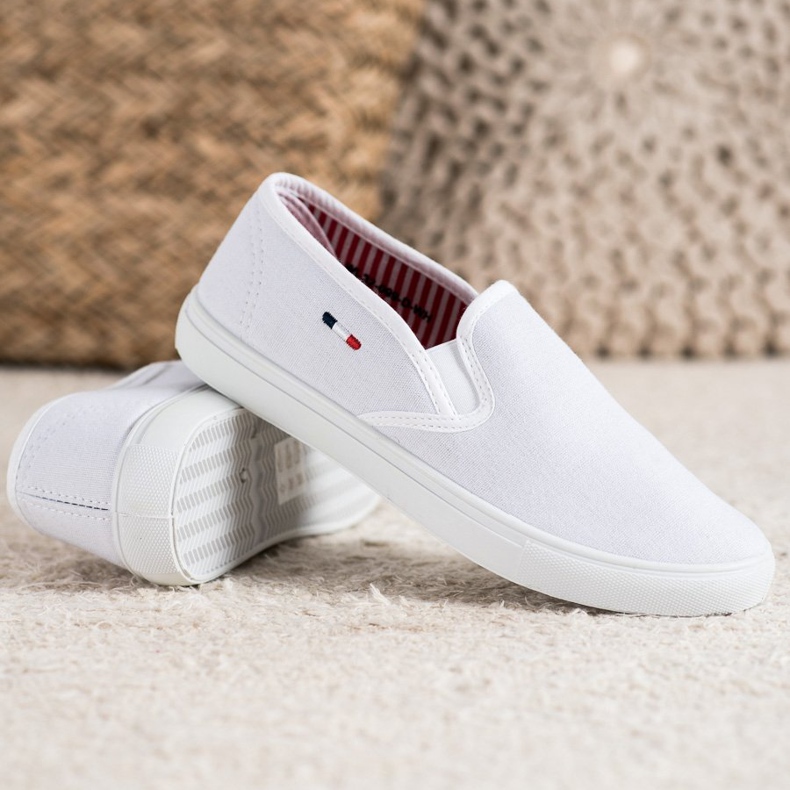 SHELOVET Sneakers in tessuto bianco bianca 2