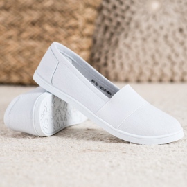 SHELOVET Sneakers slip-on bianco 2