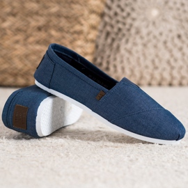 SHELOVET Sneakers slip on blu navy 2