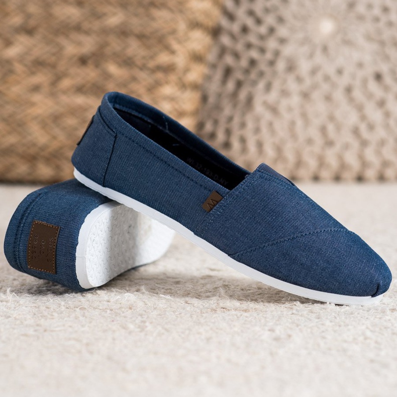 SHELOVET Sneakers slip on blu navy 2