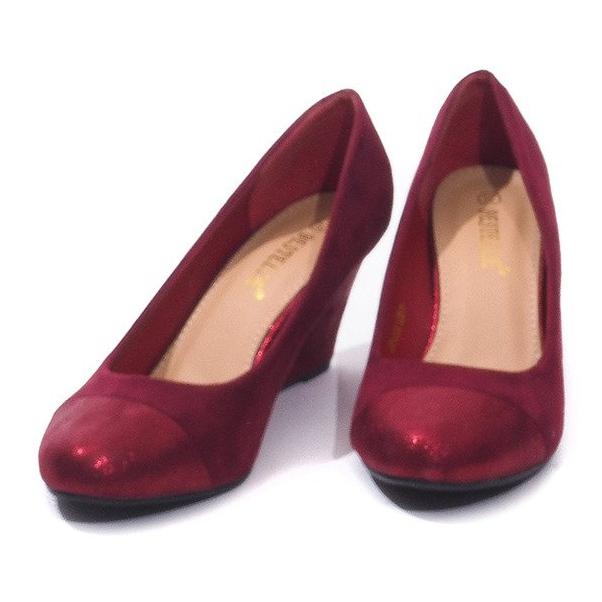 Décolleté con zeppa 20-292 Vino rosso 1