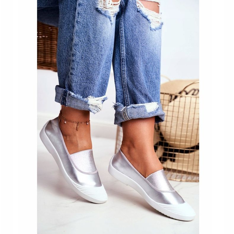 LU BOO Sneakers Slip On Sneakers Slip-on Argento Justy grigio 2