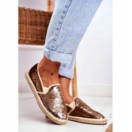Espadrillas da donna Big Star Paillettes Iridescenti Oro DD274A161 d'oro 1