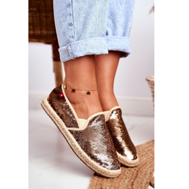 Espadrillas da donna Big Star Paillettes Iridescenti Oro DD274A161 d'oro 2