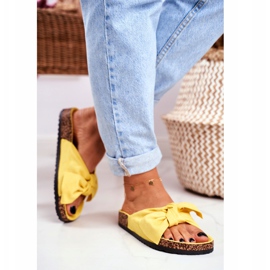 PS1 Pantofole gialle da donna con fiocco in sughero Wendy giallo 2