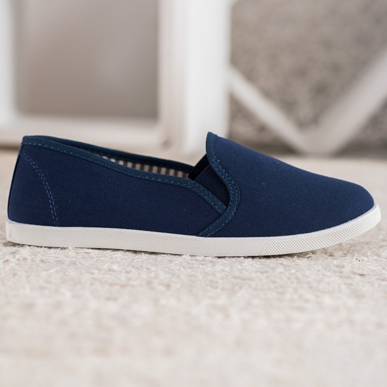 SHELOVET Comode scarpe da ginnastica slip-on blu 1