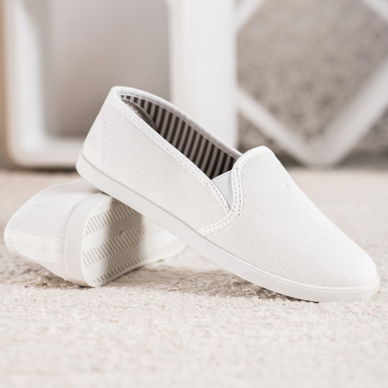 SHELOVET Comode scarpe da ginnastica slip-on bianco 2