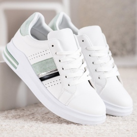 SHELOVET Sneakers Con Inserti In Camoscio bianco 2