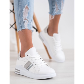 SHELOVET Sneakers Con Inserti In Camoscio bianco 1