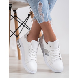 SHELOVET Sneakers Con Inserti In Camoscio bianco 2