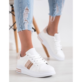 SHELOVET Sneakers Con Inserti In Camoscio bianco 1