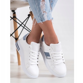 SHELOVET Sneakers Con Inserti In Camoscio bianca 2