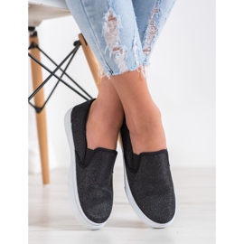 SHELOVET Slip On Neri Con Glitter nero 1