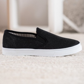 SHELOVET Slip On Neri Con Glitter nero 2