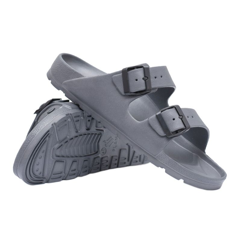 Flameshoes Pantofole da uomo grigie da giardino leggere grigio 3
