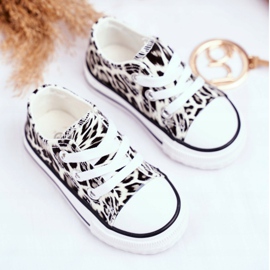 FRROCK Sneakers Bambini Bianco Lucido Leopardo Berni marrone marrone 2