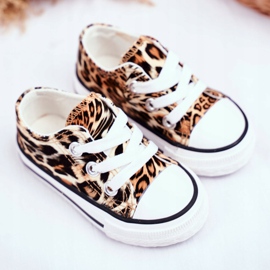 FRROCK Sneakers Bambini Marrone Lucido Leopardo Berni 2