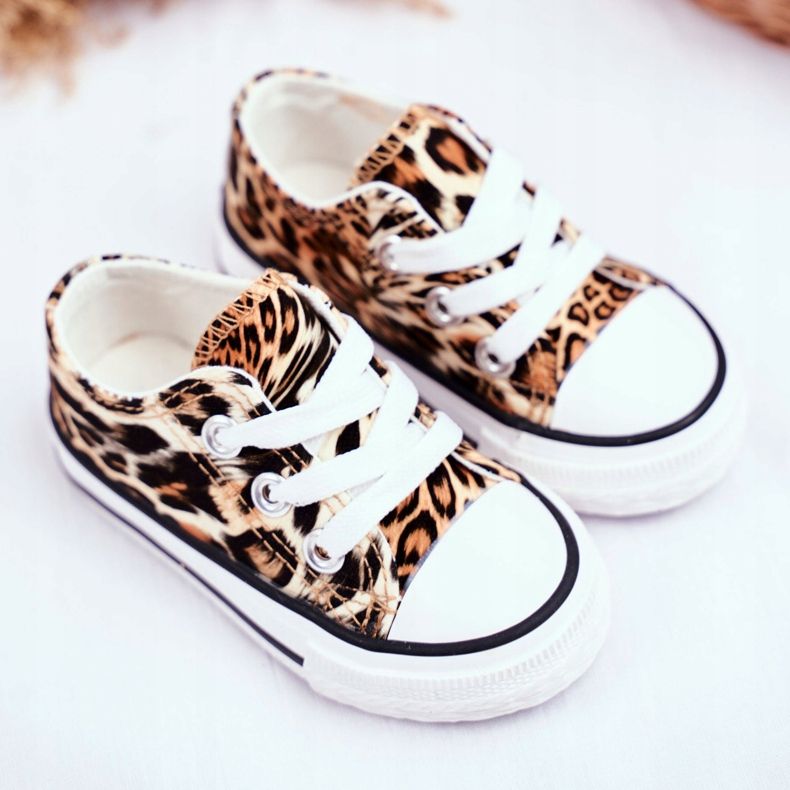 FRROCK Sneakers Bambini Marrone Lucido Leopardo Berni 2