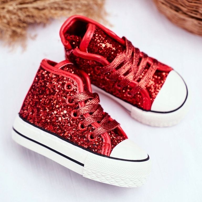 FRROCK Sneakers Bambini High Shiny Red Ally rosso 1