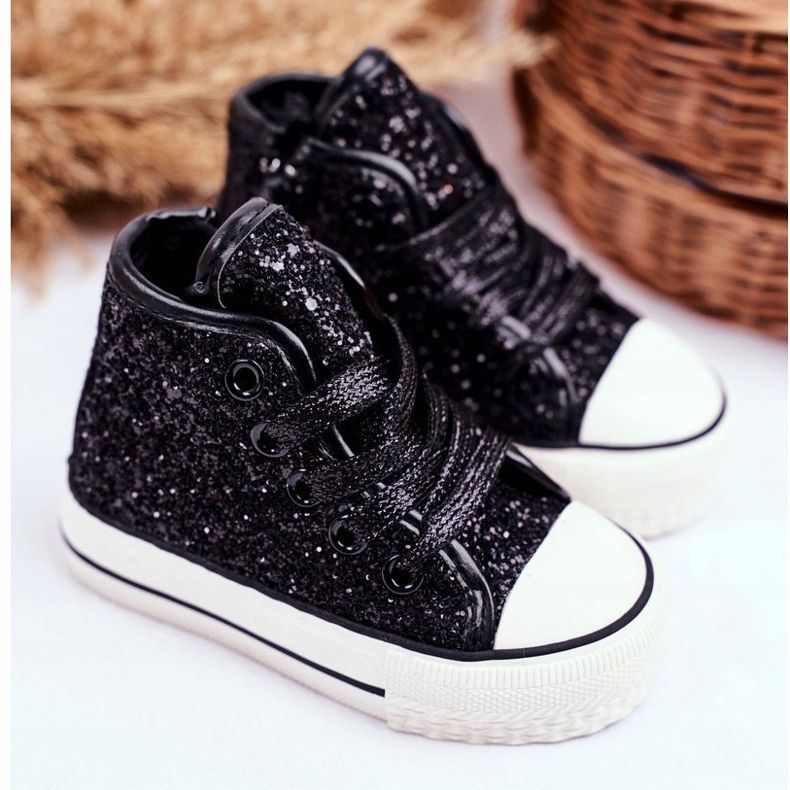 FRROCK Sneakers Bambini Shiny High Black Ally nero 1