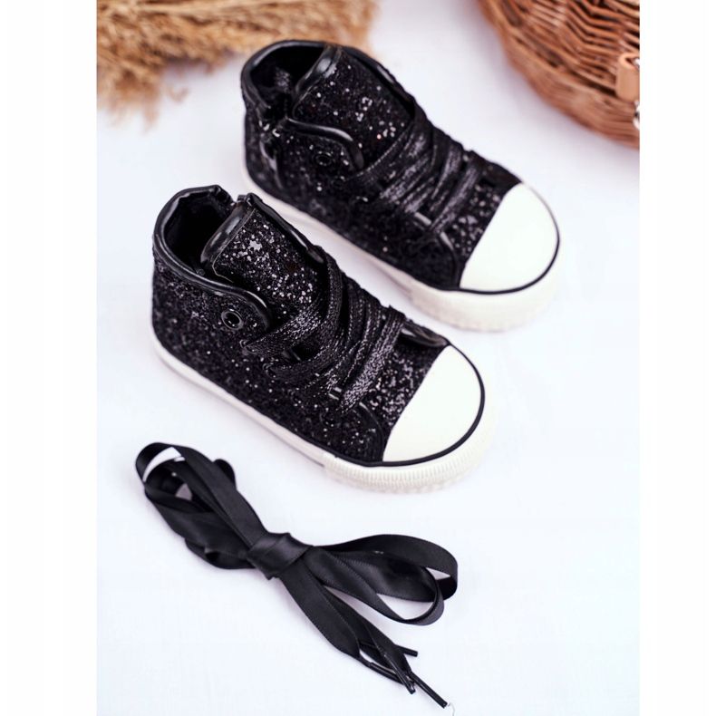 FRROCK Sneakers Bambini Shiny High Black Ally nero 2
