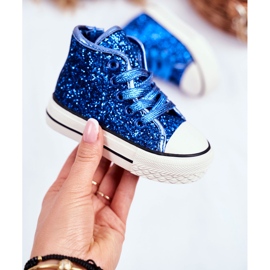 FRROCK Sneakers Bambini High Shiny Blue Ally 2
