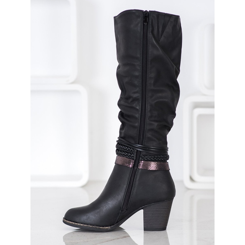 J. Star Stivali Con Strisce Decorative nero 1
