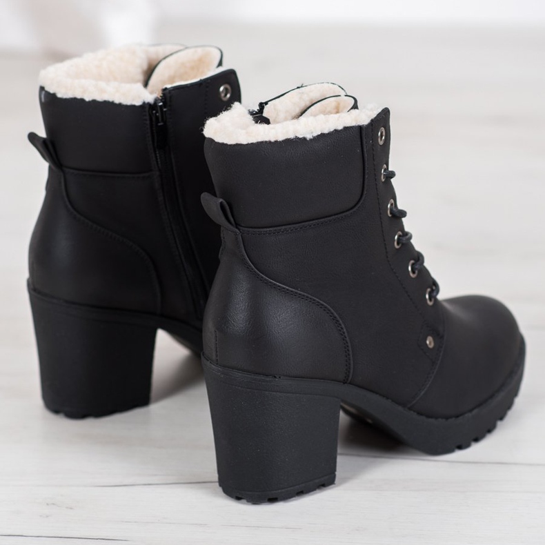 J. Star Stivali casual con cravatte nero 1