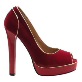 Stiletto Classico Sulla Piattaforma 805 Rosso 1