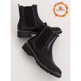 Stivaletti Chelsea neri con borchie nere NC826 Black nero 1