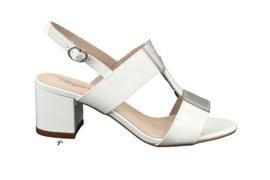 Sandali con tacco basso Sergio Leone SK910 bianco grigio 6