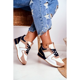 EVE Scarpe Sportive Donna Beige Oro Clementine Elements bianco marrone d'oro 2
