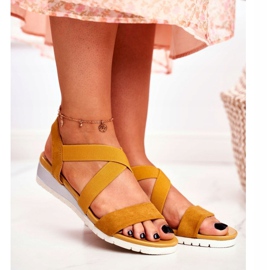 PS1 Sandali da donna con zeppa gialli senza lacci Harper giallo 1