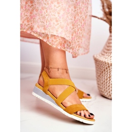 PS1 Sandali da donna con zeppa gialli senza lacci Harper giallo 2