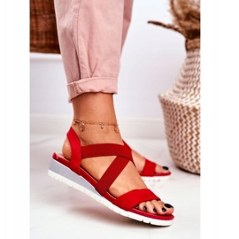PS1 Sandali da donna con zeppa rossi senza lacci Harper rosso 1