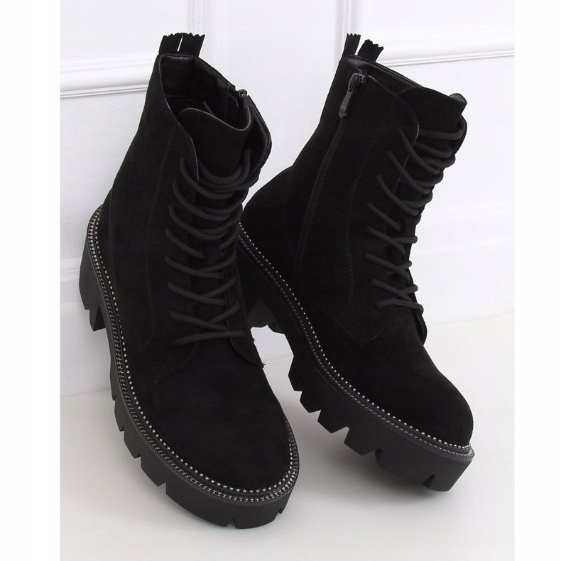 Stivali neri su suola alta UK13P Black nero 1