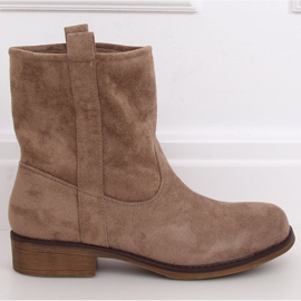 Stivali da donna in camoscio beige scuro ST-18P Khaki marrone cachi 1