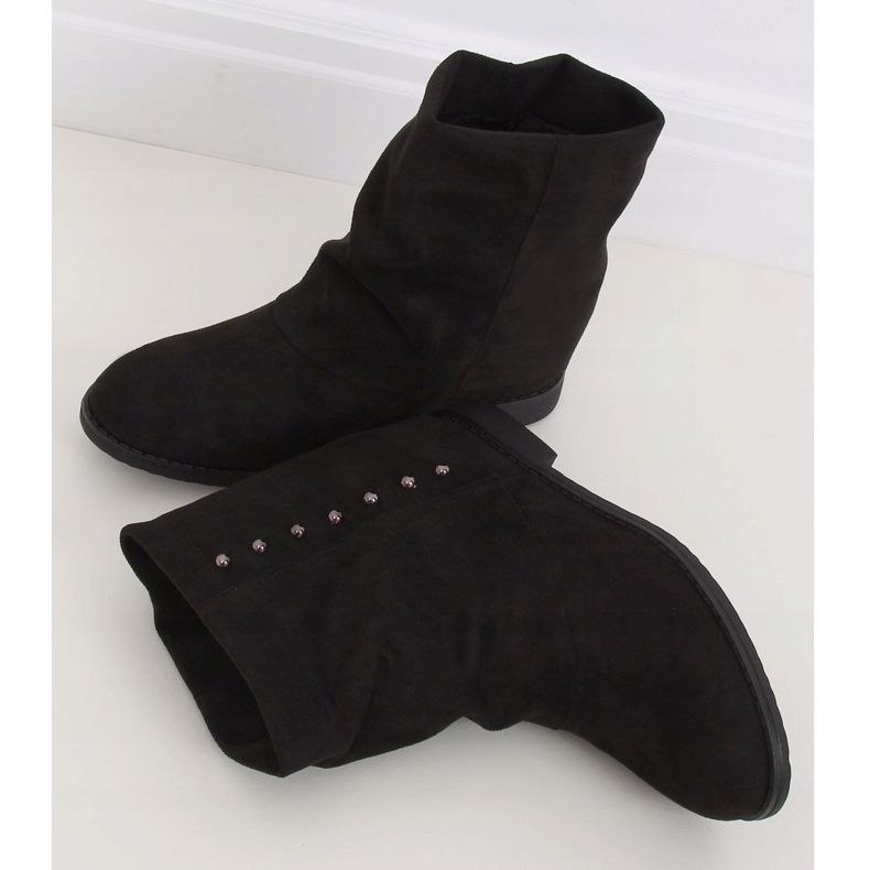 Stivali neri su zeppa nascosta ST-03P Black nero 1