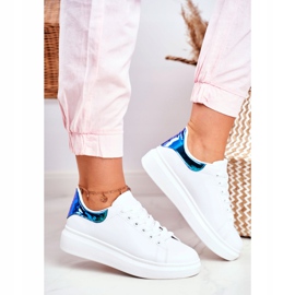 Scarpe Sportive Donna Lu Boo Bianche Metallic Matilda bianca blu navy 2