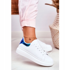 Scarpe Sportive Donna Lu Boo Bianche Metallic Matilda bianca blu navy 1