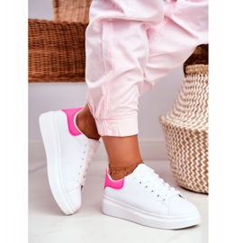 Scarpe Sportive Donna Lu Boo Bianche Fucsia Tacco Matilda bianco rosa 2