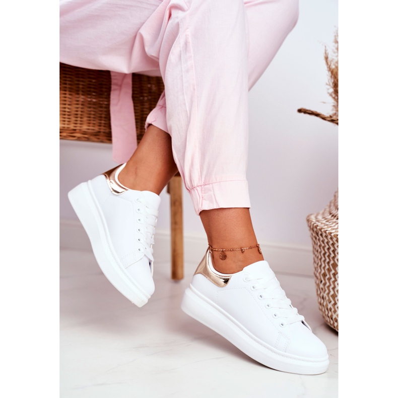 Scarpe Sportive Donna Lu Boo Bianche Metallic Oro Matilda bianco giallo 2