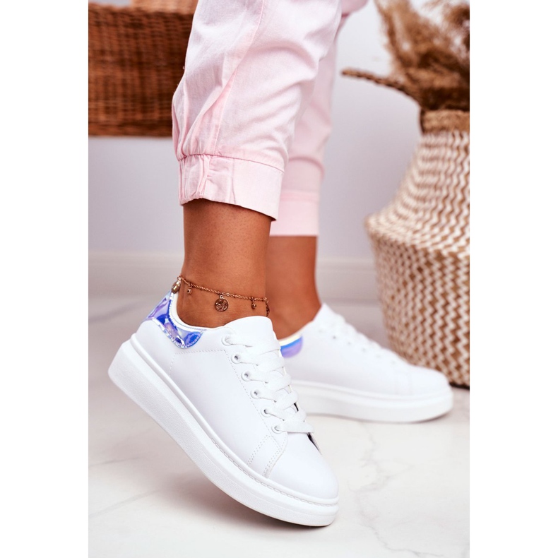 Scarpe Sportive Donna Lu Boo Bianche Metallic Blue Matilda bianco 1