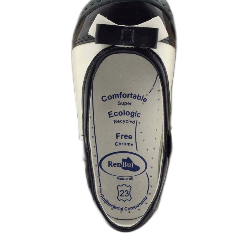 Ballerine per bambini Ren But 1405 blu navy bianco 5