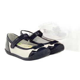 Ballerine per bambini Ren But 1405 blu navy bianca 4
