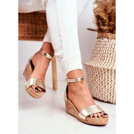 PS1 Sandali da donna con zeppa oro MarryMe d'oro 2