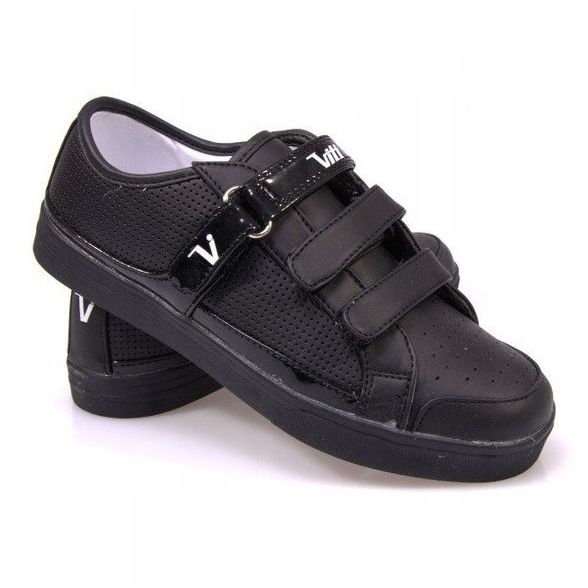 Sneakers Con Velcro F-1-02 Nero 1